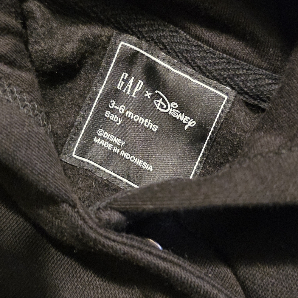 Gap X Disney Mickey Mouse Ears One Piece Black 3-6 Months NWT - Picture 4 of 5